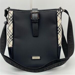 BURBERRY BLACK LABEL VINTAGE CROSSBODY MESSENGER NYLON BAG CLASSIC NOVA CHECK
